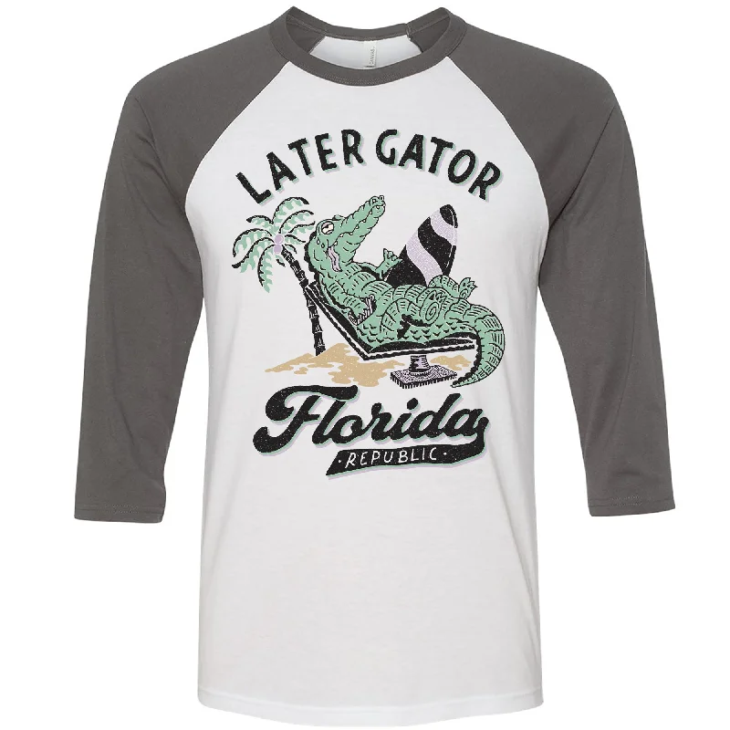 Later Gator Florida Baseball Tee Asymmetrical Pockets Print