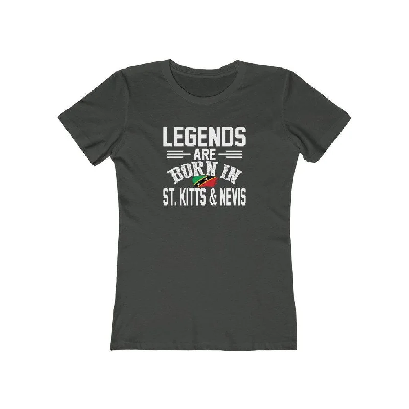 Legends are Born in St. Kitts & Nevis | Women's Fitted T-Shirt Satin Fabric Silk Fabric Chiffon Fabric