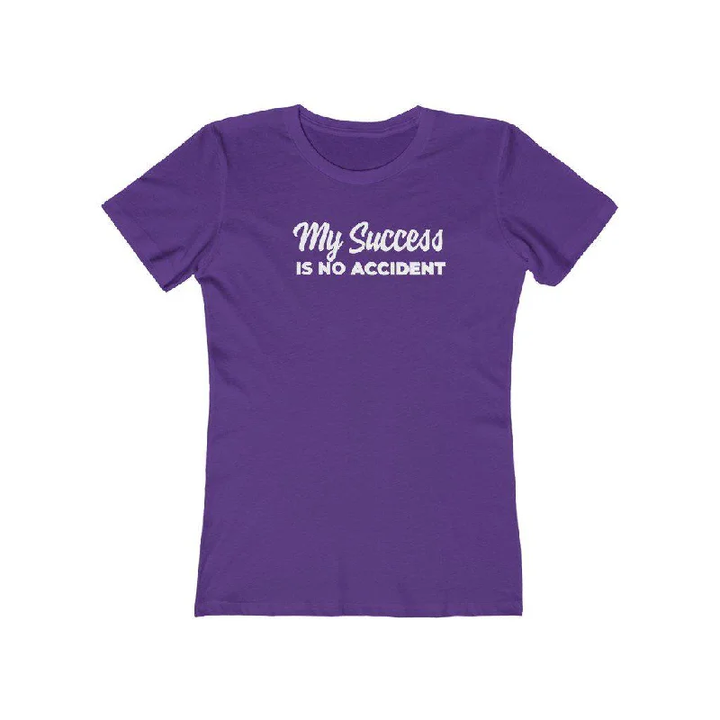 My Success is No Accident | Women's Fitted T-Shirt Sequined Glittery Shiny