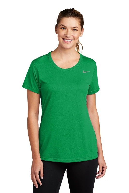 Nike Ladies Legend Tee CU7599 Apple Green Hooded Caped Shawl Collar