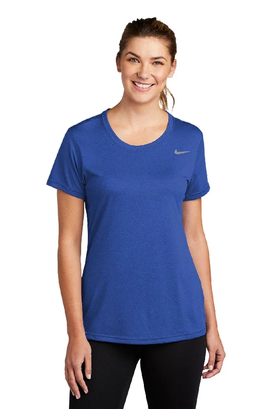 Nike Ladies Legend Tee CU7599 Game Royal Zippered Buttoned Snapped