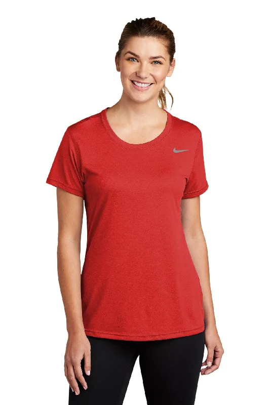 Nike Ladies Legend Tee CU7599 University Red Zippered Front Buttoned Front Snap Front