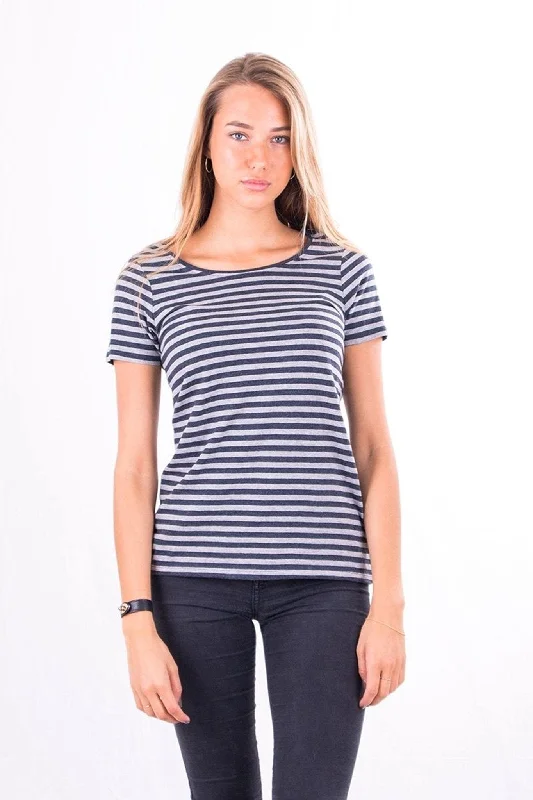 Nørregade T-shirt - Blå-Grå Polka Dot Checkered Tartan