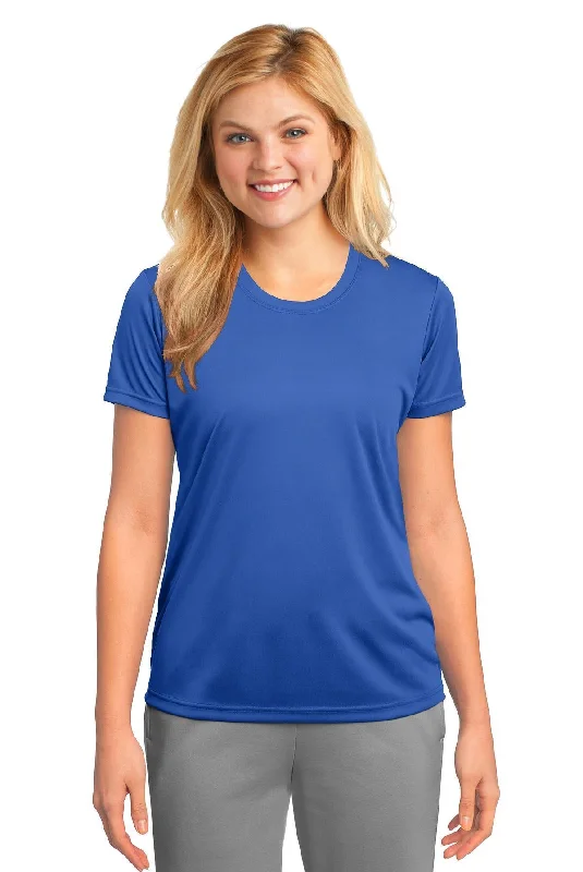 Port & Company Ladies Performance Tee LPC380 Royal Cashmere Blend Cotton Blend Poly Blend