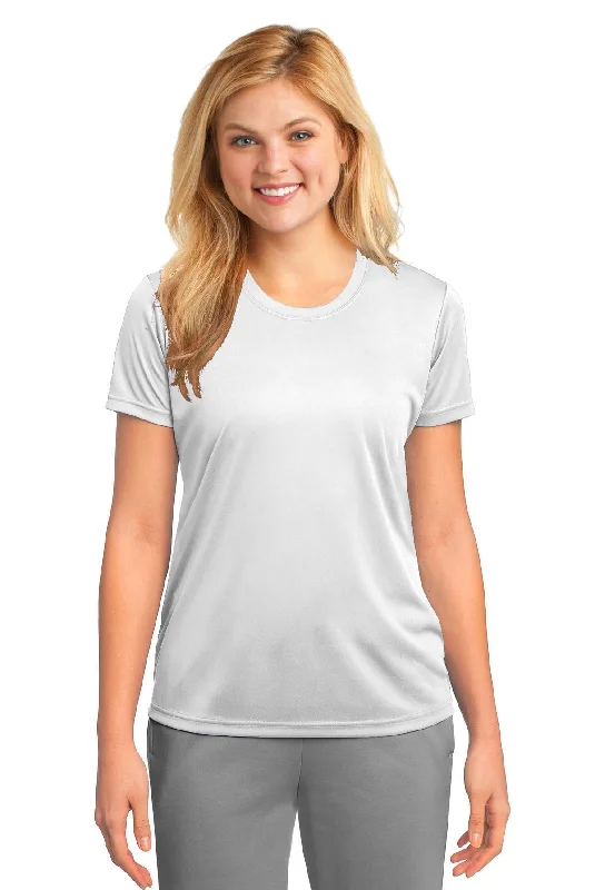 Port & Company Ladies Performance Tee LPC380 White Fleece Fabric Down Fabric Feather Fabric