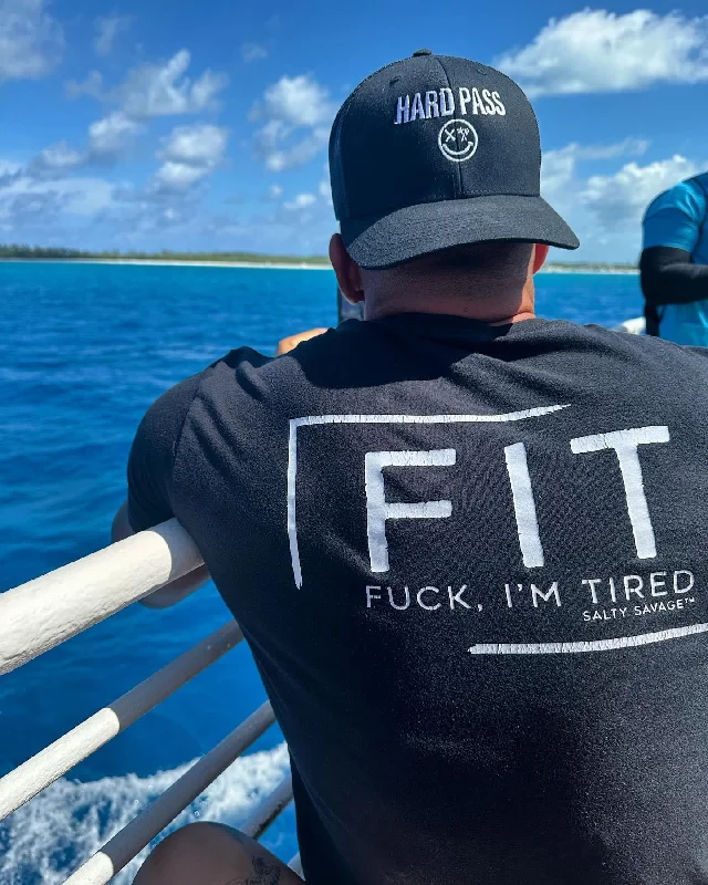 Salty Savage Unisex “FIT Fuck, I’m Tired” Tee Jersey Fabric Tulle Fabric Batik Fabric