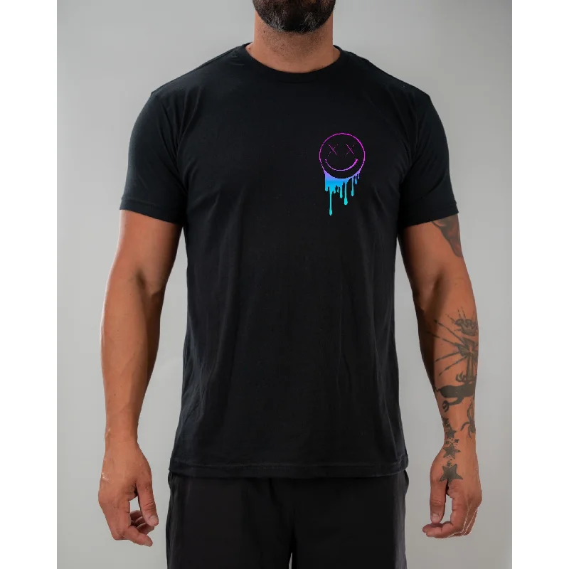 Salty Savage Unisex "Gradient Drip OG Smile" Tee | Business in the Front, Party in the Back Thin T-Shirt Open Front Quick Dry Salty Savage Unisex "Gradient Drip OG Smile" Tee | Business in the Front, Party in the Back Thin T-Shirt Open Front Quick Dry