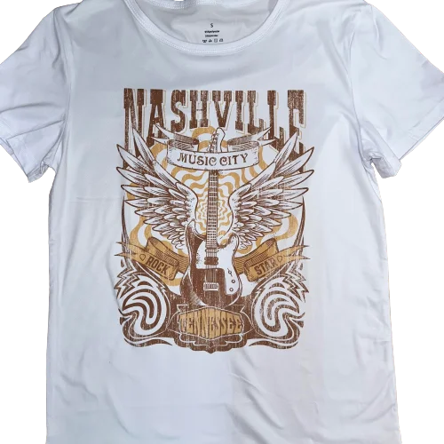 Southern Borders Nashville SB Short Sleeve Tee Mesh Blend Leather Blend Suede Blend