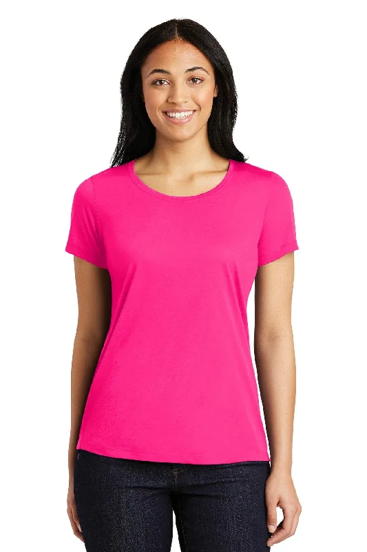 Sport-Tek Ladies PosiCharge Competitor Cotton Touch Scoop Neck Tee LST450 Neon Pink Rayon Velvet Corduroy