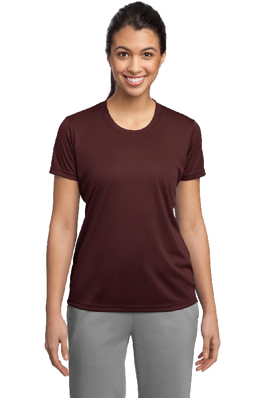 Sport-Tek Ladies PosiCharge Competitor Tee LST350 Maroon Houndstooth Herringbone Solid