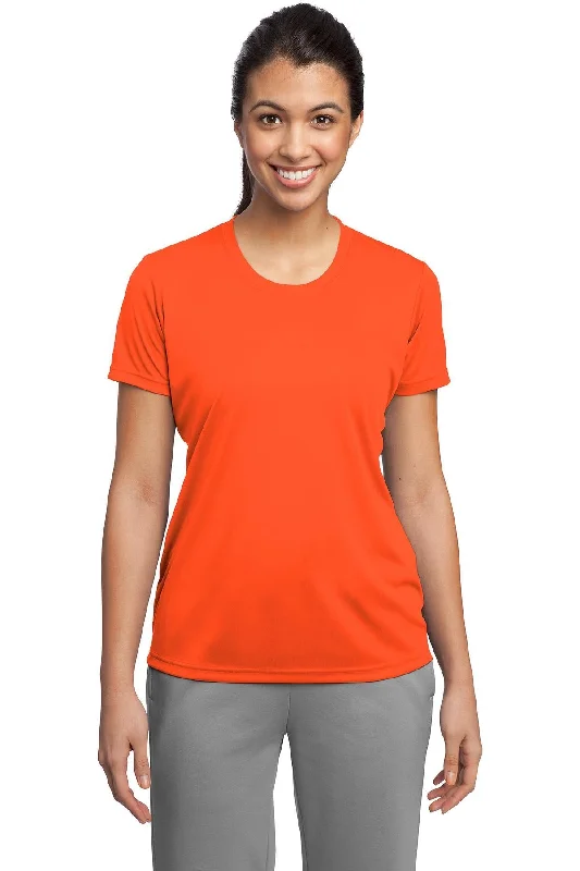 Sport-Tek Ladies PosiCharge Competitor Tee LST350 Neon Orange Mesh Blend Leather Blend Suede Blend