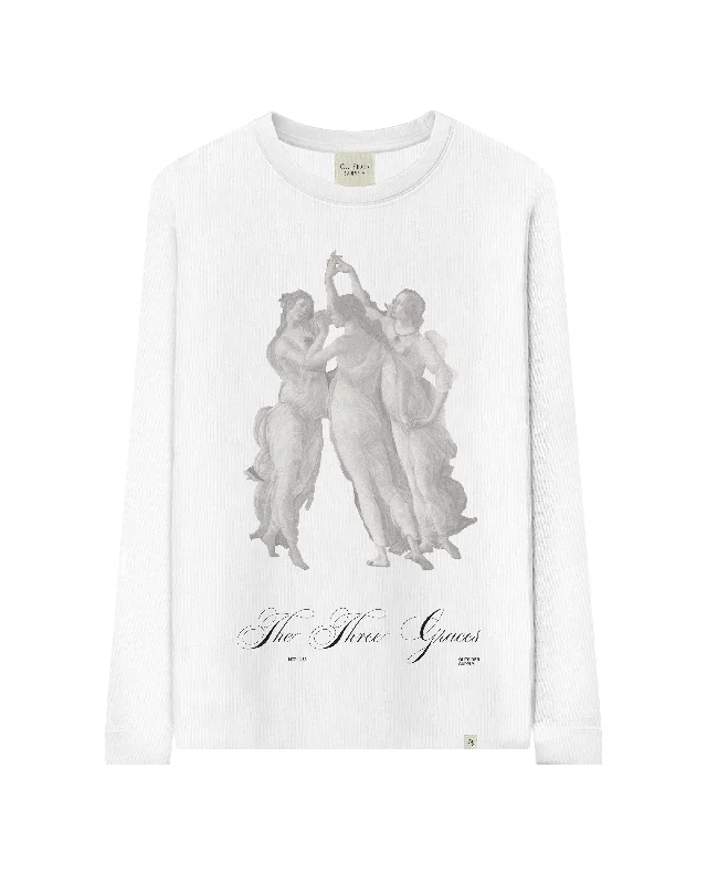 The Three Graces Heavyweight Long Sleeve Tee Rayon Fabric Velvet Fabric Corduroy Fabric